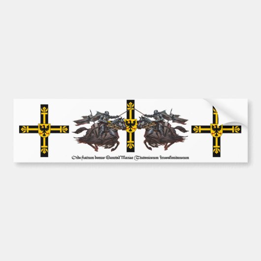 Deutscher Orden zwei Ritter Bumpersticker (Voorkant)