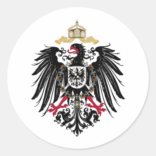Deutscher Reichsadler Ronde Sticker (Voorkant)