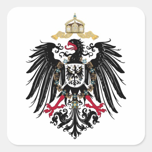 Deutscher Reichsadler Vierkante Sticker (Voorkant)