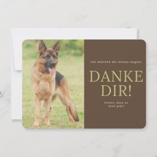 Deutscher Schäferhund Bedankkaart (Voorkant)