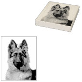 Deutscher Schäferhund Gummistempel Rubberstempel (Gestempeld)