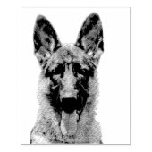 Deutscher Schäferhund Gummistempel Rubberstempel (Afrduk)