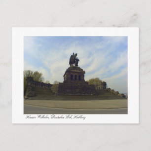 Deutsches Eck, Kaiser Wilhelm, Koblenz, Duitsland Briefkaart