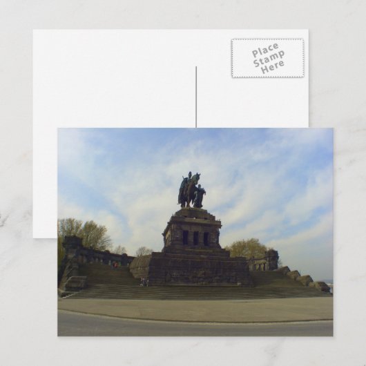 Deutsches Eck, Koblenz, Duitsland Briefkaart (Voorkant / Achterkant)