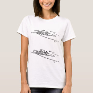 "Deutsches Eck, Koblenz"   Minimalistische kunst T-shirt