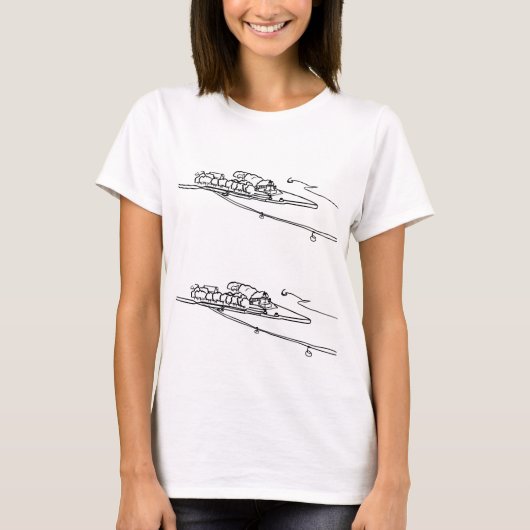 "Deutsches Eck, Koblenz" | Minimalistische kunst T-shirt (Voorkant)