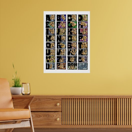 Deutsches Fingeralphabet 3 (2025) Poster (Woonkamer 2)