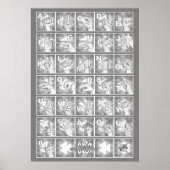 Deutsches Fingeralphabet 4 - grau / Poster (Voorkant)