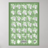 Deutsches Fingeralphabet 4 - grün / Poster (Voorkant)