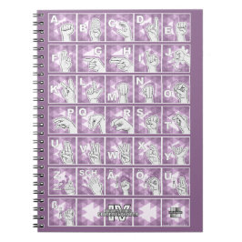 Deutsches Fingeralphabet 4 - lavendelgrau / Notitieboek
