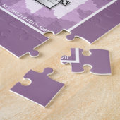 Deutsches Fingeralphabet 4 - lavendelgrau / Puzzle Legpuzzel (Zijkant)