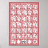 Deutsches Fingeralphabet 4 - rot / Poster (Voorkant)