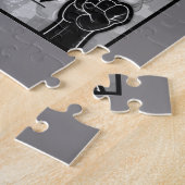 Deutsches Fingeralphabet 4 - schwarz / Puzzle Legpuzzel (Zijkant)