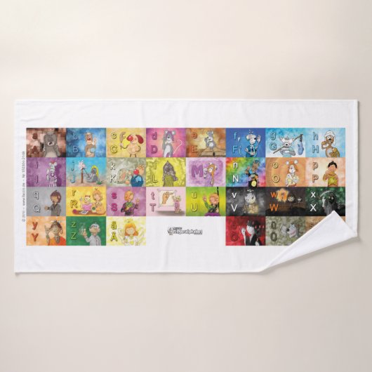 Deutsches Fingeralphabet Badhanddoek (Badhanddoek)