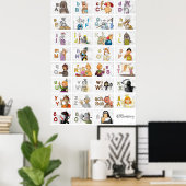 Deutsches Fingeralphabet II Poster (Thuiskantoor)