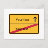 Deutsches Ortsschild, Ortsausfahrt Briefkaart (Voorkant)