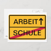 Deutsches Ortsschild, Ortsausfahrt Briefkaart (Voorkant / Achterkant)