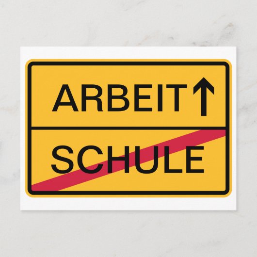 Deutsches Ortsschild, Ortsausfahrt Briefkaart (Voorkant)