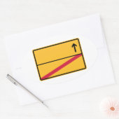 Deutsches Ortsschild, Ortsausfahrt Ovale Sticker (Envelop)
