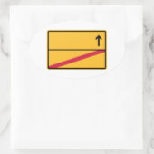 Deutsches Ortsschild, Ortsausfahrt Ovale Sticker (Tas)