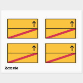 Deutsches Ortsschild, Ortsausfahrt Rechthoekige Sticker (Vel)