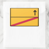 Deutsches Ortsschild, Ortsausfahrt Rechthoekige Sticker (Tas)