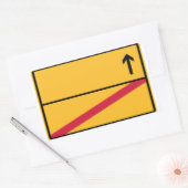 Deutsches Ortsschild, Ortsausfahrt Rechthoekige Sticker (Envelop)