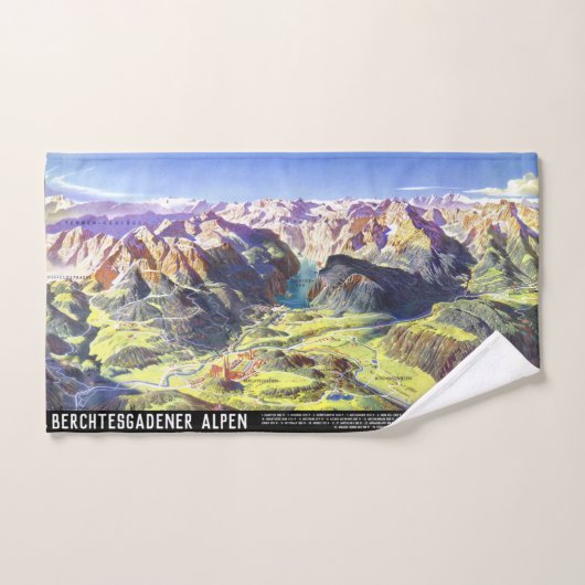 " Deutschland: 2021 - Alpen Berchtesgaden Panorama Handdoek (Handdoek)
