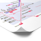 " Deutschland: 2021/heute Berlin - Liniennetz Poster (Hoek)