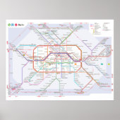 " Deutschland: 2021/heute Berlin - Liniennetz Poster (Voorkant)