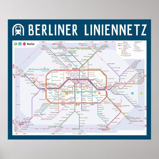 " Deutschland: 2021/heute Berlin - (U/S/Tram) Netz Poster (Voorkant)