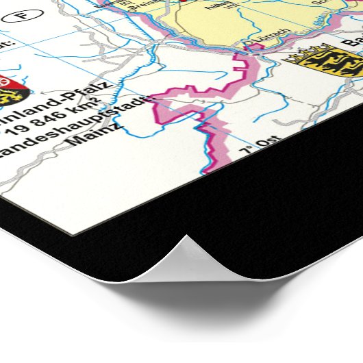 "Deutschland: 2021/heute - Politische Karte Poster (Hoek)