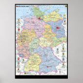"Deutschland: 2021/heute - Politische Karte Poster (Voorkant)