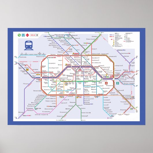 "Deutschland: 2022/heute Berlin - Liniennetz ... Poster (Voorkant)