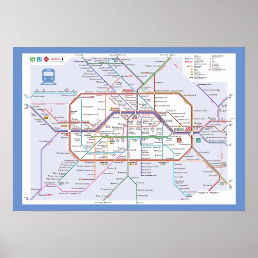 "Deutschland: 2022/heute Berlin - Liniennetz ... Poster (Voorkant)