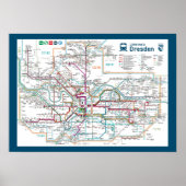 "Deutschland: 2022/heute Dresden - Liniennetz ... Poster (Voorkant)