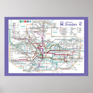 "Deutschland: 2022/heute Dresden - Liniennetz ... Poster