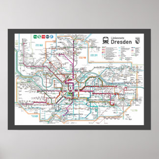 "Deutschland: 2022/heute Dresden - Liniennetz ... Poster