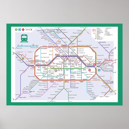 "Deutschland: 2023/heute Berlin - Liniennetz ... Poster (Voorkant)