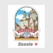 Deutschland Ansbach Vintage souvenir Sticker (Vel)