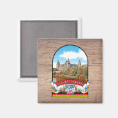 Deutschland Aschaffenburg Vintages Souvenir Magneet (Voorkant / Achterkant)