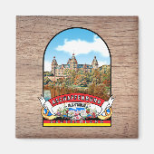Deutschland Aschaffenburg Vintages Souvenir Magneet (Voorkant)