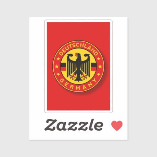 Deutschland, Badge van Duitsland Sticker (Vel)