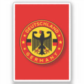 Deutschland, Badge van Duitsland Sticker (Voorkant)