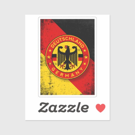 Deutschland, Badge van Duitsland Sticker (Vel)