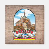 Deutschland Bamberg Vintages Souvenir Magneet (Voorkant)
