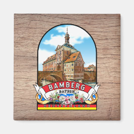 Deutschland Bamberg Vintages Souvenir Magneet