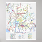 "Deutschland: BAYERN Schienennetz ... Poster (Voorkant)