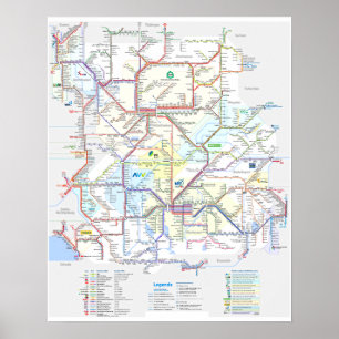 "Deutschland: BAYERN Schienennetz ... Poster