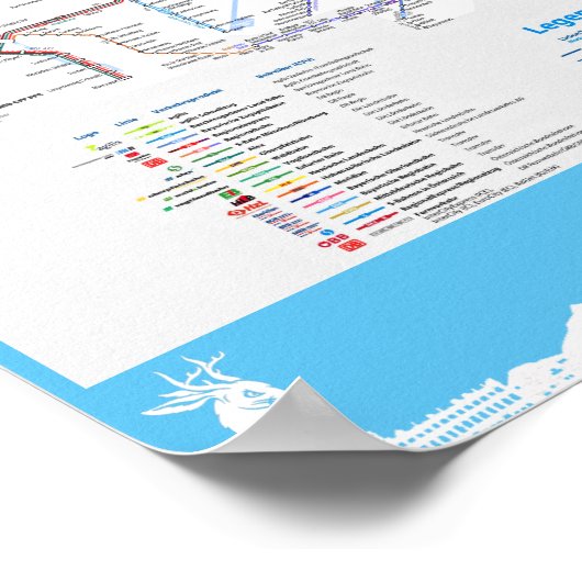 "Deutschland: BAYERN Schienennetz RAILmap ... Poster (Hoek)